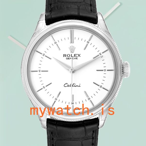 Rolex Cellini Mens 39mm m50509-0016 Leather Strap Automatic: Genuine vs. Replica