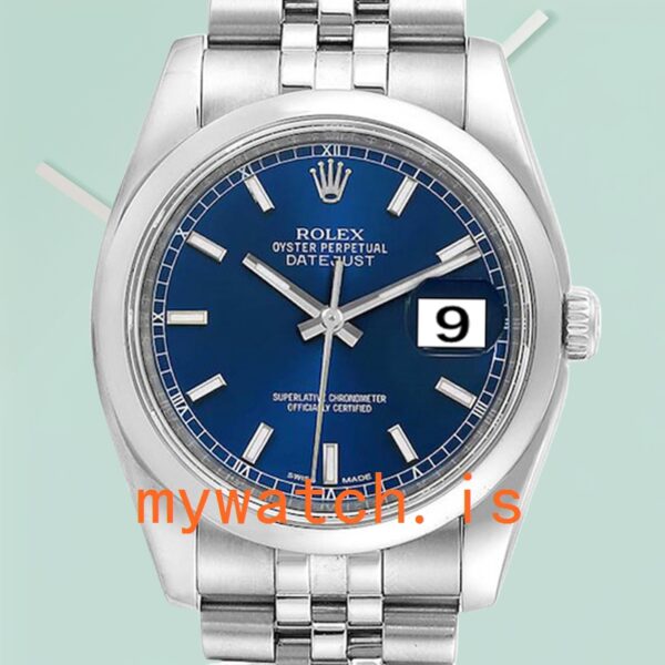 Rolex Datejust Men’s 36mm 116200BLSJ Stainless Steel: A Timeless Classic