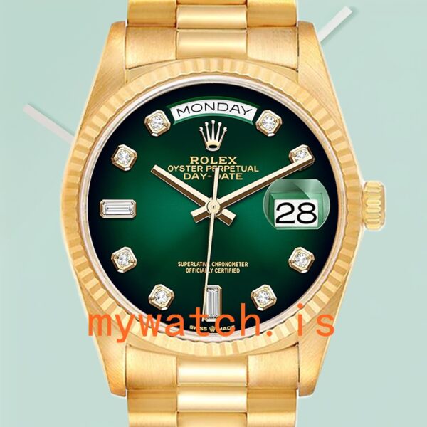 Rolex Day-Date 36mm Mens m128238-0069 Gold-tone: Genuine vs. Replica