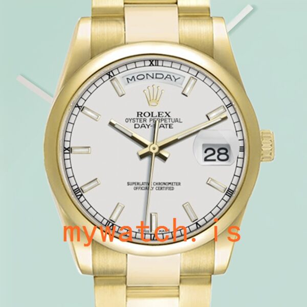 Rolex Day-Date 118208 Mens 36mm Stainless Steel: A Timeless Masterpiece