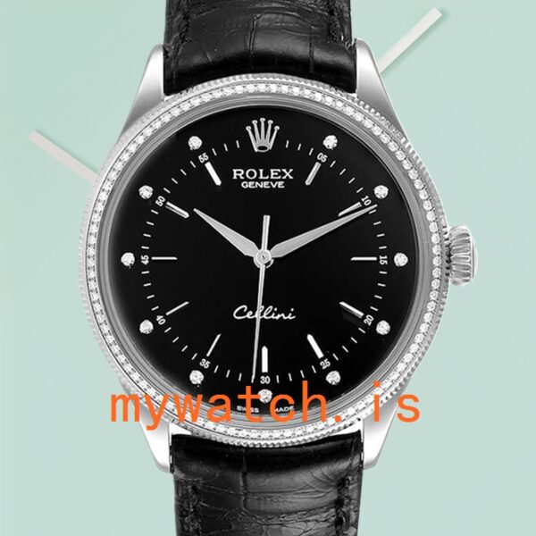 Rolex Cellini M50609RBR-0007 Mens 39mm Leather Strap: Genuine vs. Replica