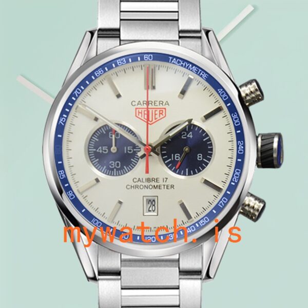 Tag Heuer Carrera Men CarreraWSB-009 43mm White Dial Stainless Steel: A Timeless Masterpiece